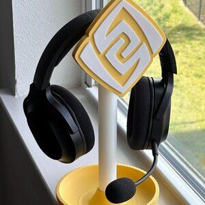 Geo Headset Stand | Genshin Impact | Gamer Gift and Decor | Yellow element